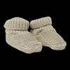 Bild von Gestrickte Babyschuhe Olive - grösse 2