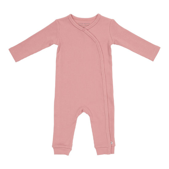 Bild von Wickelstrampler Rib Vintage Pink - 62/68