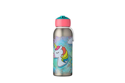 Bild von thermoflasche flip-up campus 350 ml - einhorn