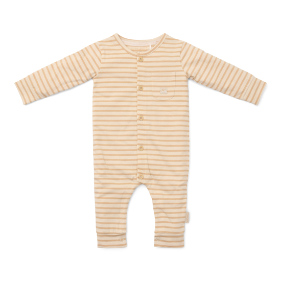 Bild von Einteiliger Pyjama Natural Stripes - 62/68