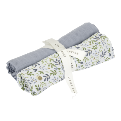 Bild von Swaddles muslin 70 x 70 cm Forest Adventure & Denim Blue