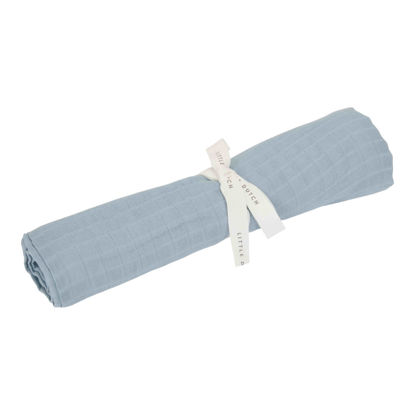 Bild von Swaddle muslin 120 x 120 cm Pure Denim Blau