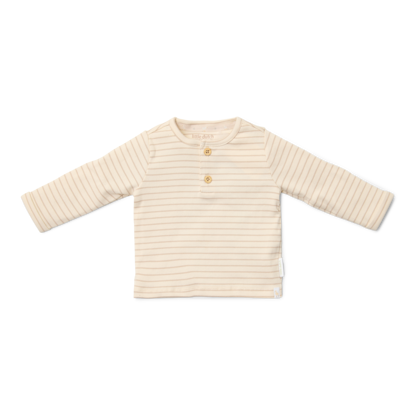 Bild von T-shirt langärmlig Soft Beige Stripe - 56