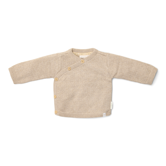 Bild von Wickel Cardigan gestrickt Soft Beige Melee - 56