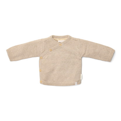 Bild von Wickel Cardigan gestrickt Soft Beige Melee - 62