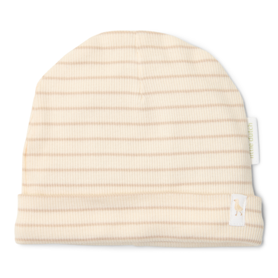 Bild von Mütze Soft Beige Stripe - 0-3 months