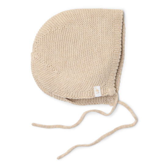 Bild von Mütze gestrickt Soft Beige Melee - 3-6 months