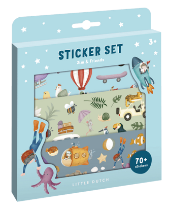 Bild von Stickerset 3 Blättern Jim&Friends