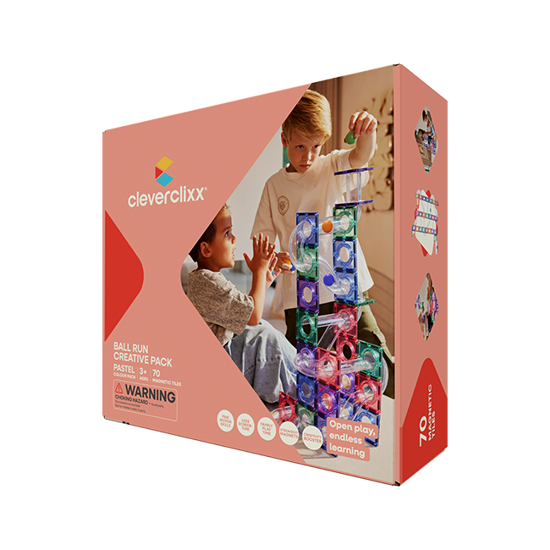 Bild von Cleverclixx Kugelbahn-Kreativ-Bausatz in Pastellfarben 70 Teile