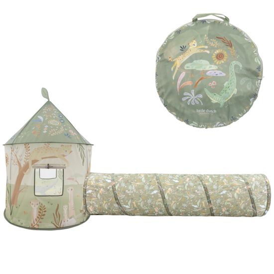 Bild von Little Dutch Safari Zelt mit Tunnel XL