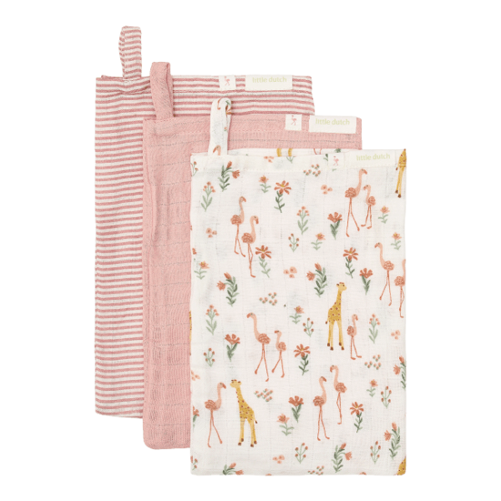 Bild von Waschlappen Set - Rosa - Blooming Safari