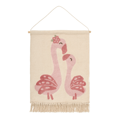 Bild von Wandteppich Flamingo - Rosa