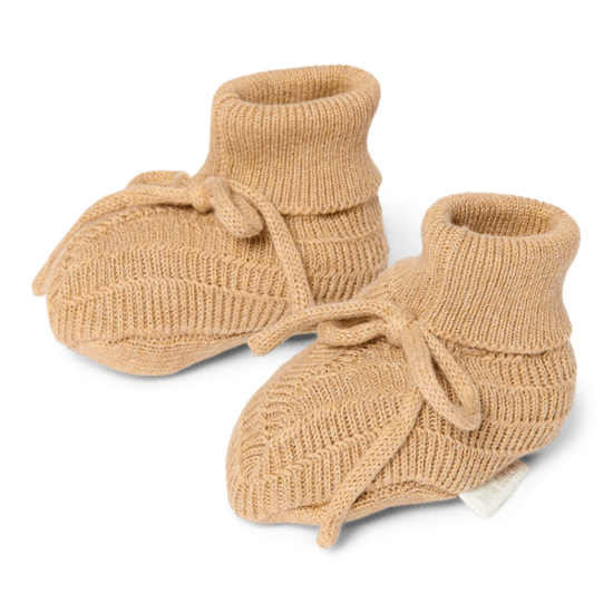 Bild von Newborn NOOS Safari Freunde Gestrickte Babyschühchen Soft Tan Größe 2 62 / 74
