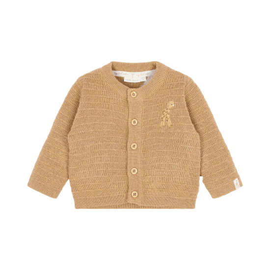 Bild von Newborn NOOS Safari Freunde Gestrickte Wickeljacke Soft Tan 44
