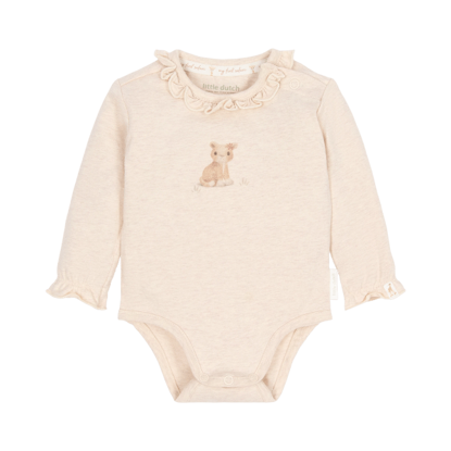 Bild von Newborn NOOS Safari Freunde Wickelbody lange Ärmel Vanilla melee 56